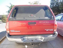 2007 Toyota Tacoma SR5 Burgundy Crew Cab 4.0L AT 2WD #Z22032